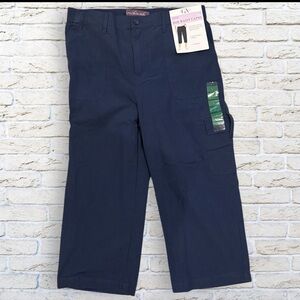 NWT Gloria Vanderbilt Navy Blue Cargo Capri Pants Size Large
